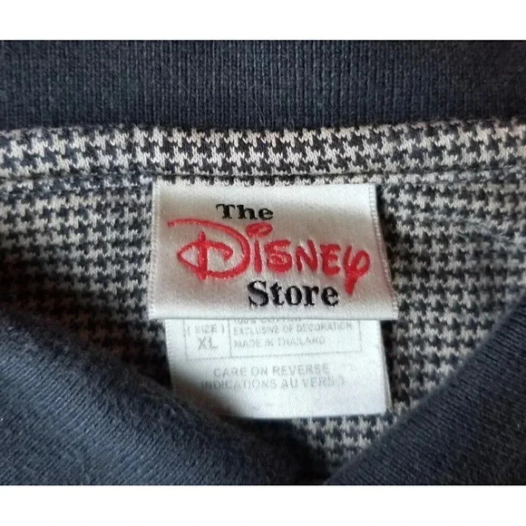 Disney Store Mickey Mouse Short Sleeve Golf Polo Shirt Mens Sz XL Houndstooth - Picture 6 of 7